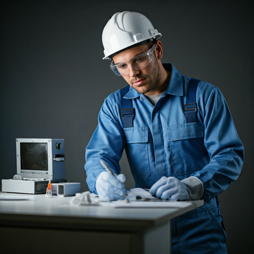 Technician working